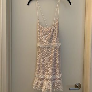 White Lace Mini Dress